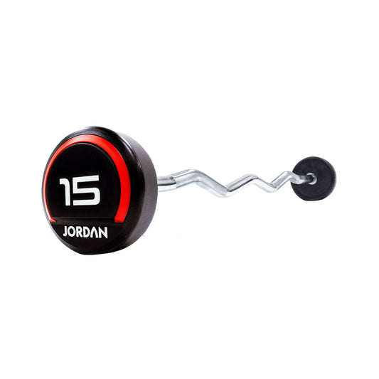 JORDAN 15kg Curl Urethane Barbell - main product view