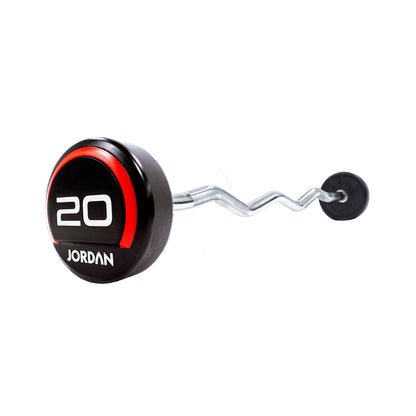 JORDAN 10-45kg Curl Urethane Barbell Set - detail view