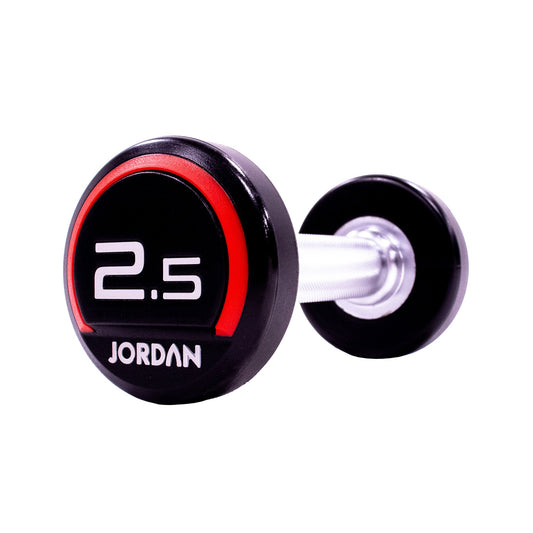 JORDAN Premium Urethane Dumbbells - Red - main product view