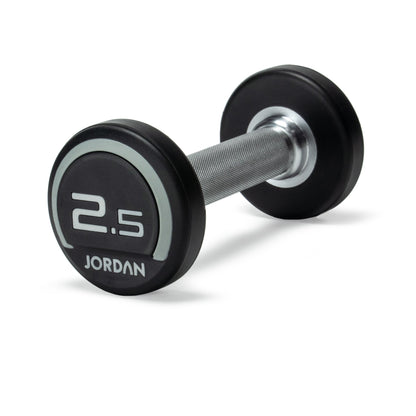 JORDAN Premium Urethane Dumbbells - Grey - main product view