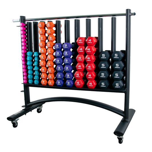 JORDAN Neoprene Studio Dumbbells & Rack Bundle - main product view