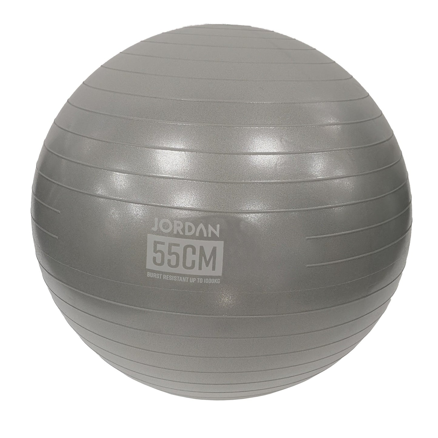 JORDAN 55cm Commercial Fit Ball (Silver) boxed with pump