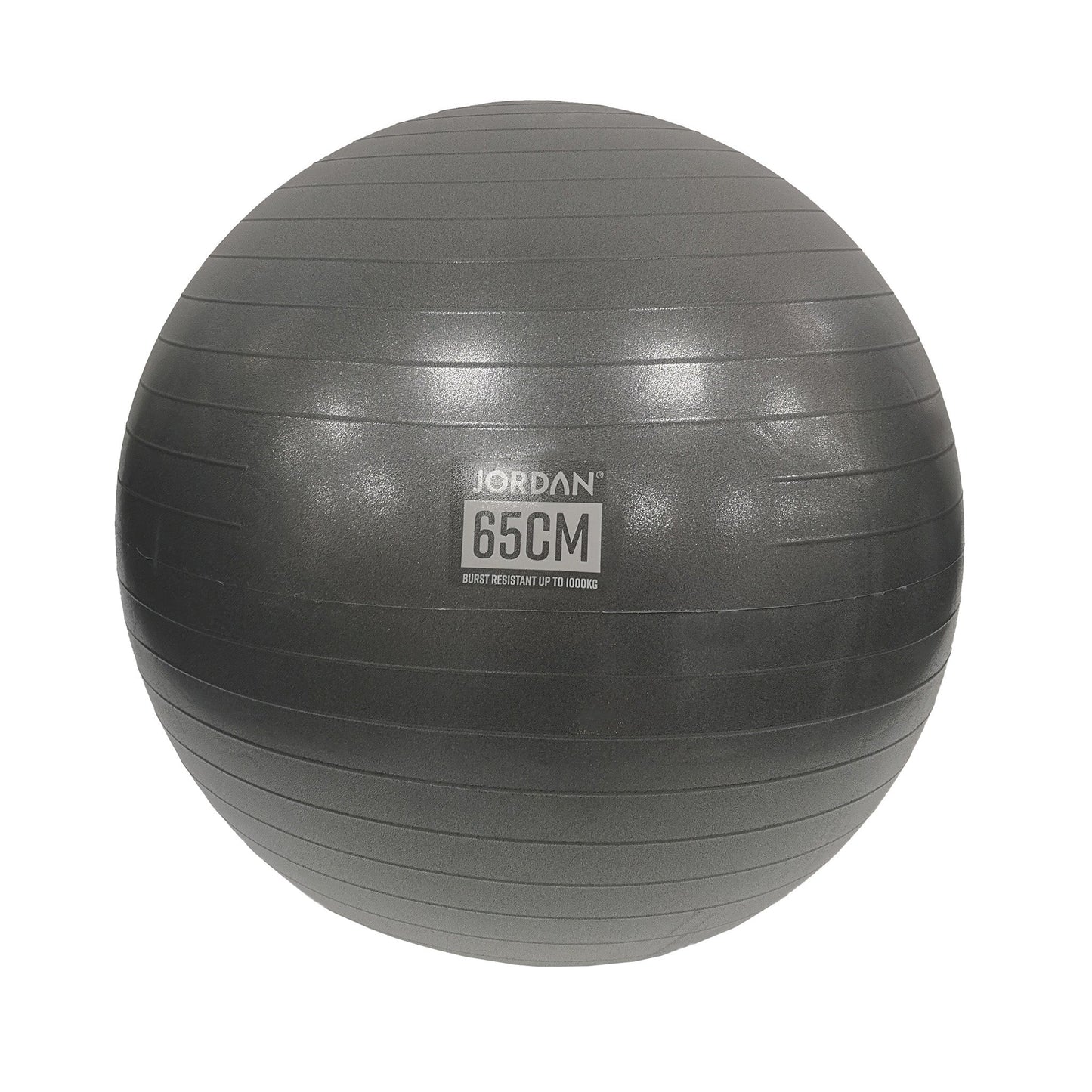 JORDAN 65cm Commercial Fit Ball (Charcoal) boxed with pump - main product view