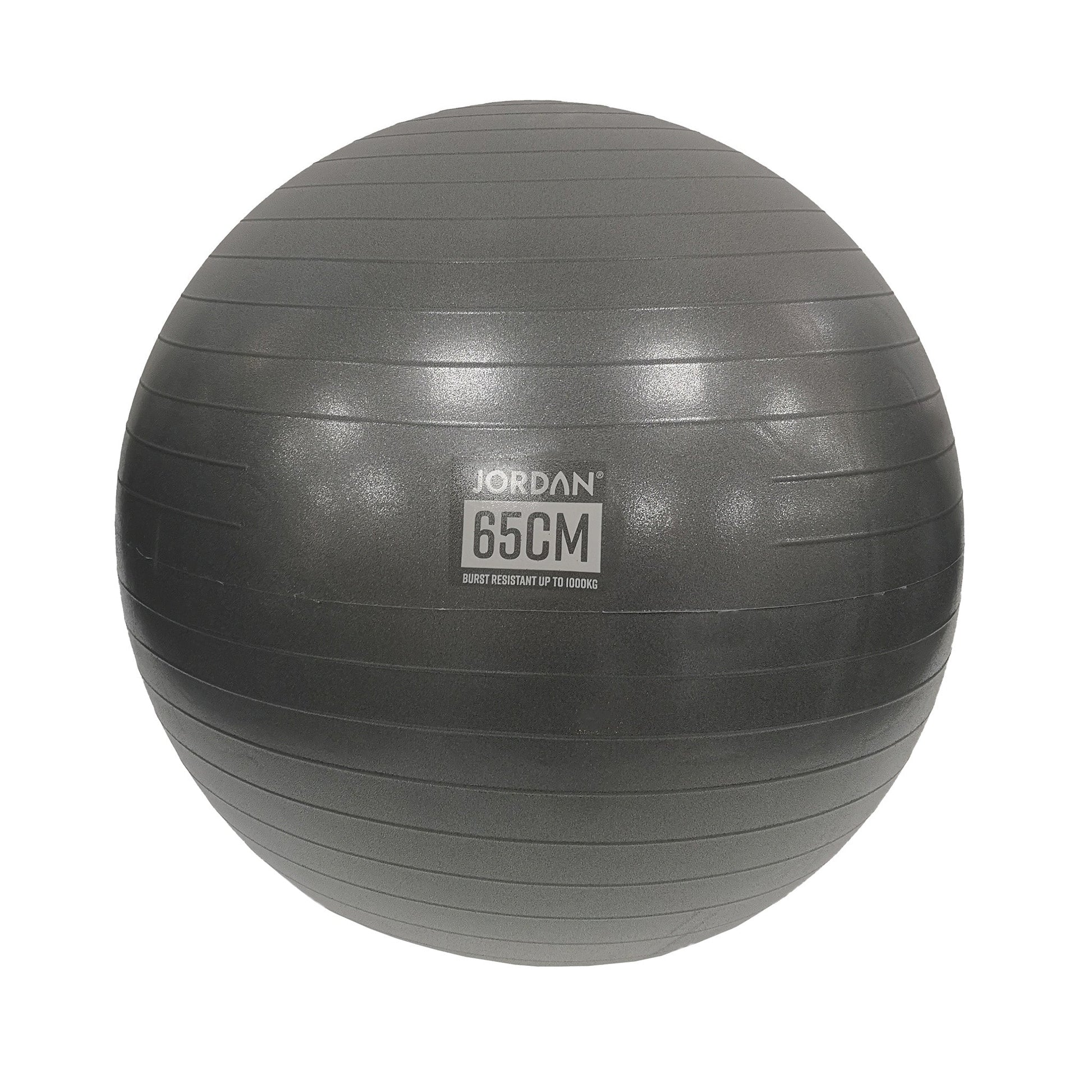 JORDAN 65cm Commercial Fit Ball (Charcoal) boxed with pump - main product view