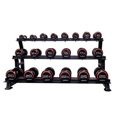 10 pair dumbbell rack (3 tier) Jordan Fitness;10 pair dumbbell rack;10 pair dumbbel rack (3 tier) Jordan Fitness;10 pair dumbbell rack 3 tier jordan fitness