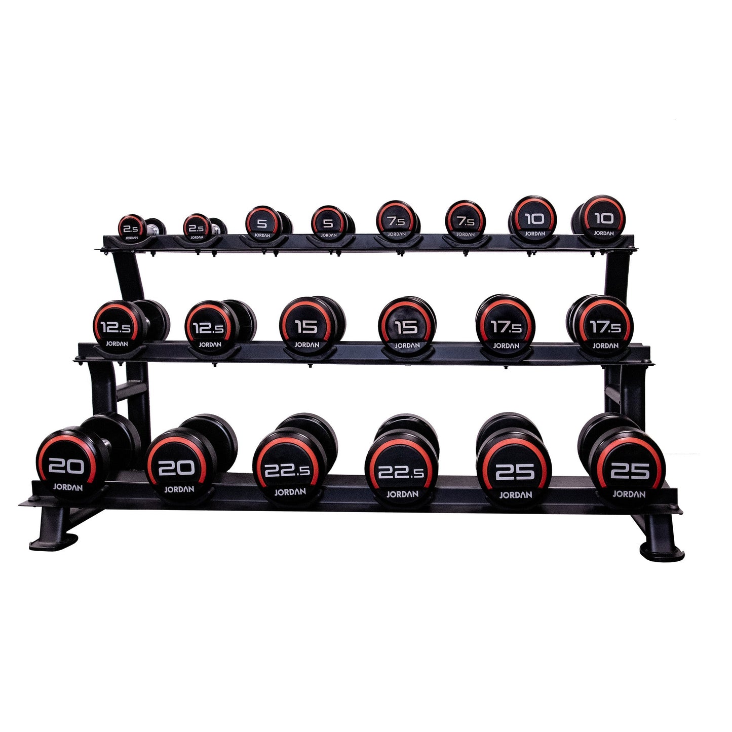 JORDAN 10 Pair Dumbbell Rack (3 Tier, Oval) - additional view