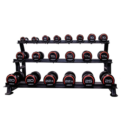 JORDAN 10 Pair Dumbbell Rack (3 Tier, Oval) - additional view