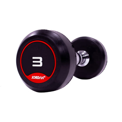JORDAN Classic Rubber Dumbbells - Red