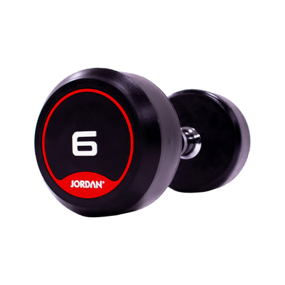 JORDAN Classic Rubber Dumbbells - Red