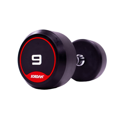 JORDAN Classic Rubber Dumbbells - Red