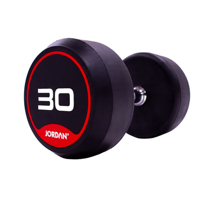 JORDAN Classic Rubber Dumbbells - Red