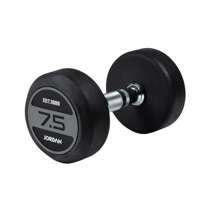 JORDAN Classic Rubber Dumbbells - Grey - view 4