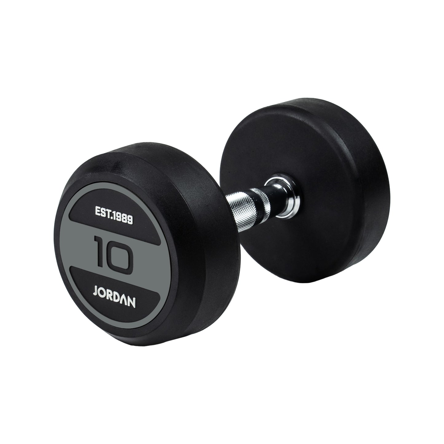 JORDAN Classic Rubber Dumbbells - Grey - main product view