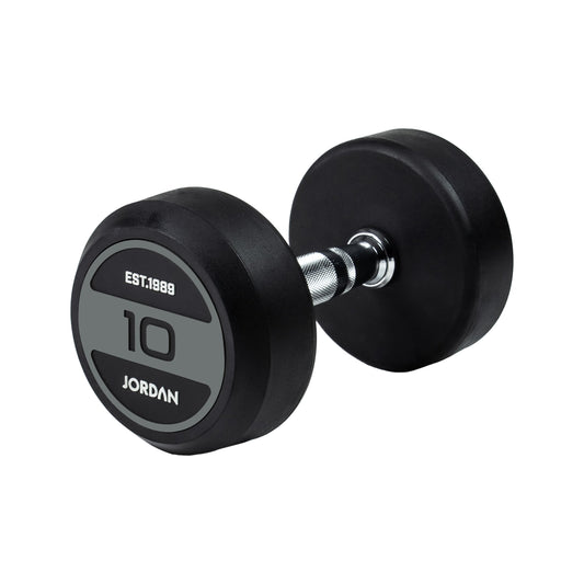 JORDAN Classic Rubber Dumbbells - Grey - main product view