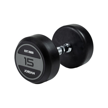 JORDAN Classic Rubber Dumbbells - Grey - view 7