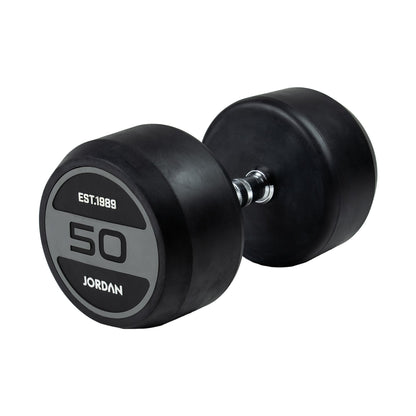 JORDAN Classic Rubber Dumbbells - Grey - additional view
