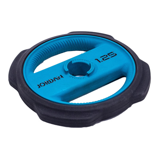 JORDAN 1.25kg  Ignite Urethane Pump X Studio barbell plate - Teal/Black - main product view