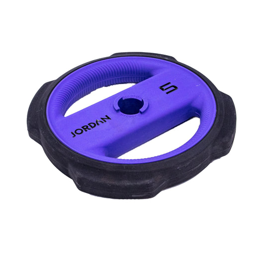 JORDAN 5kg Ignite Urethane Pump X Studio barbell plate - Purple/Black - main product view