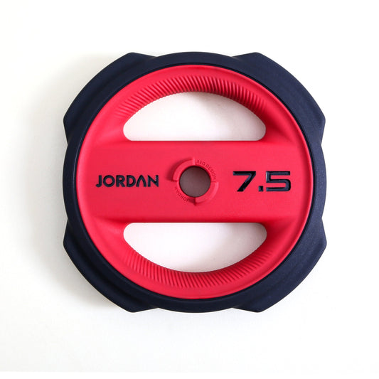 JORDAN 7.5kg Ignite Urethane Pump X Studio barbell plate - Red/Black - main product view