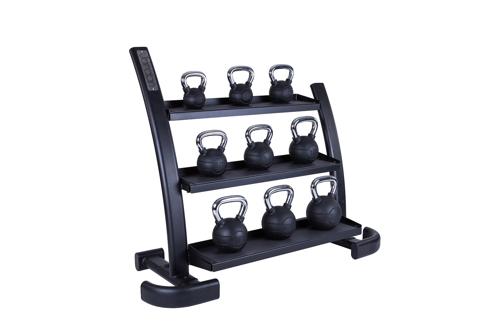 JORDAN Kettlebell Rack, 3 tier, Black - detail view