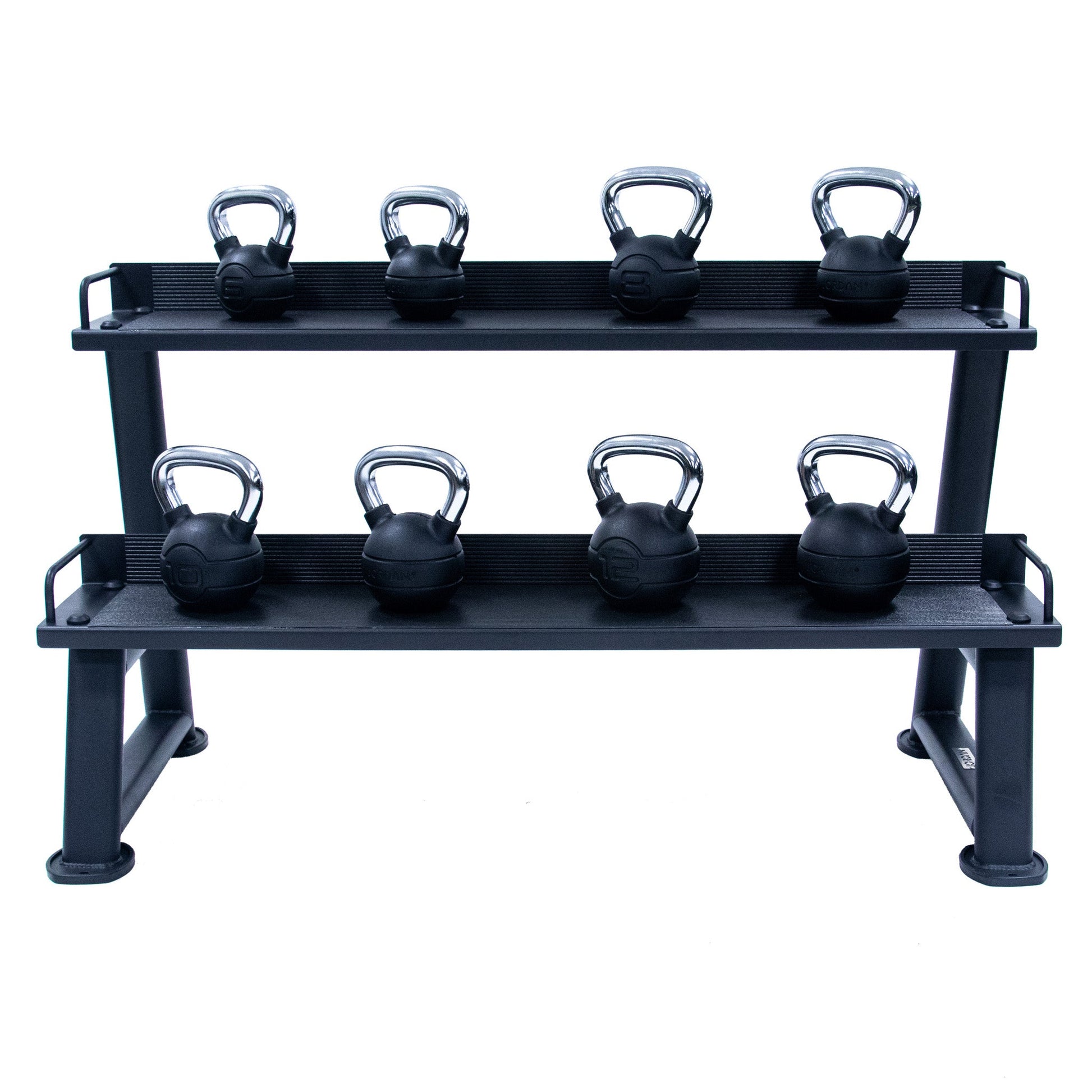 JORDAN Kettlebell Rack, 2 tier, Black - alternate angle