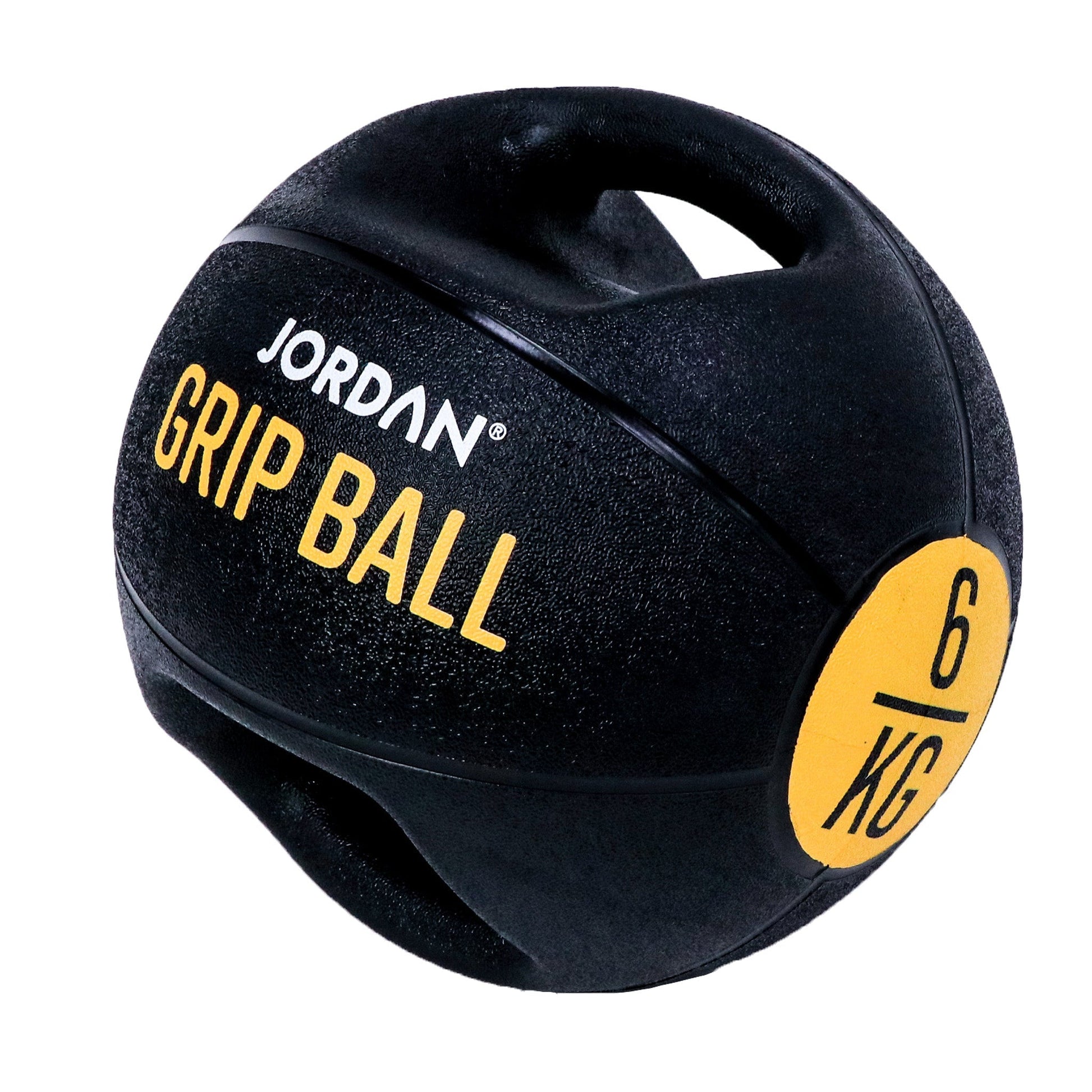 JORDAN 6Kg Double grip medicine ball  - Yellow - main product view
