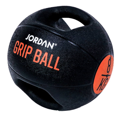 JORDAN 8Kg Double grip medicine ball  - Orange - main product view