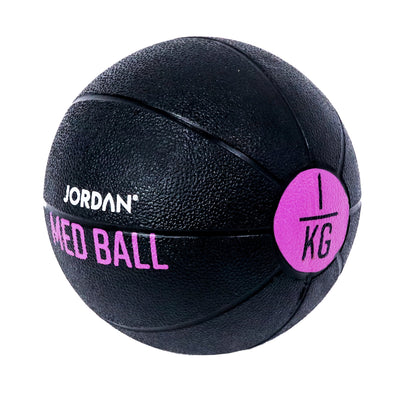 JORDAN 1kg Medicine Ball - Black/Pink - main product view