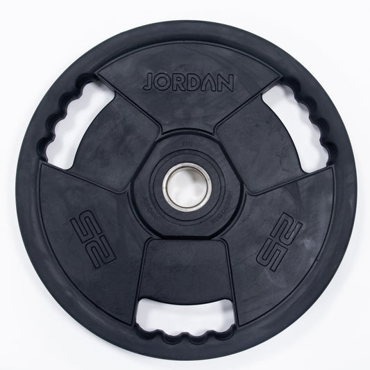 JORDAN rubber Olympic plate set: 25 kg rubber Olympic plate. Individual component view, not the complete set quantity.