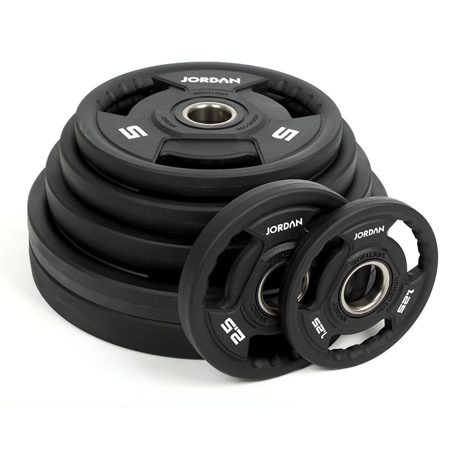 JORDAN 25kg Classic Urethane Olympic Plate - alternate angle
