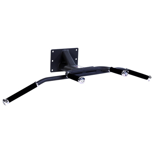 JORDAN Wall Mounted Chin Bar with aluminium ends & rubber handgrips, Black - main product view
