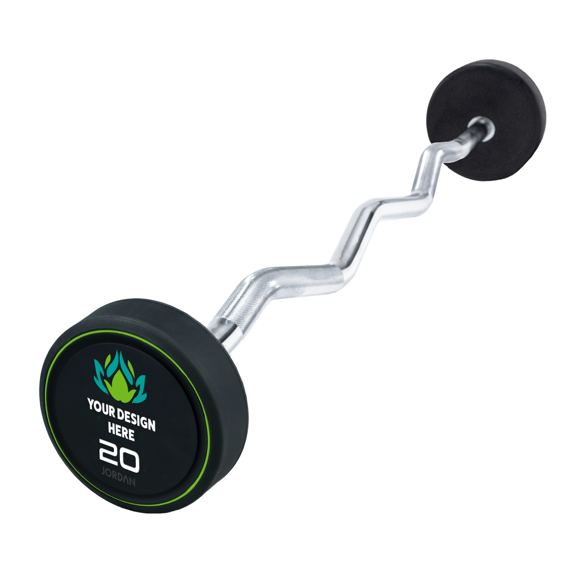 JORDAN custom 20kg curl fixed barbell design example.