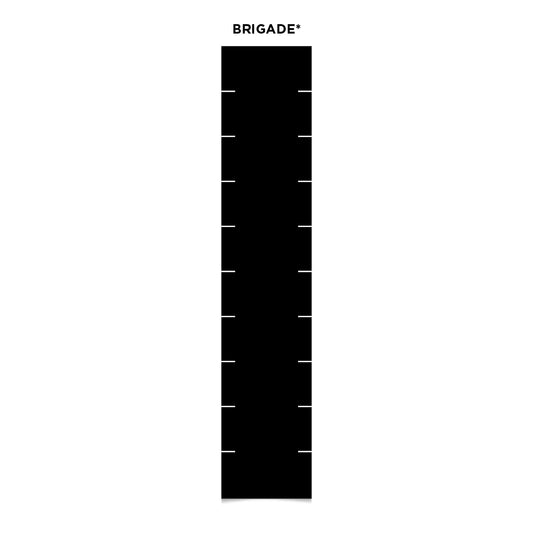 Brigade turf layout diagram, black and white illustration.