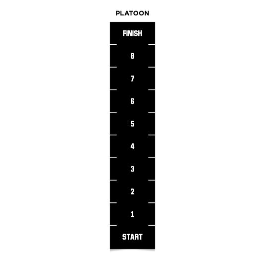 Platoon turf layout diagram, black and white illustration.
