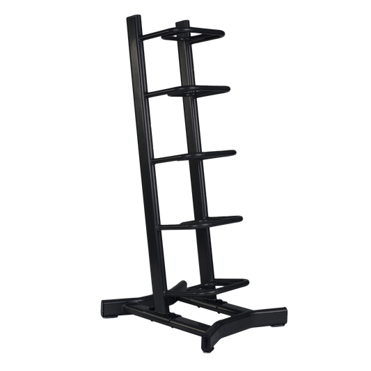 Empty black JORDAN five-position sandbag rack.