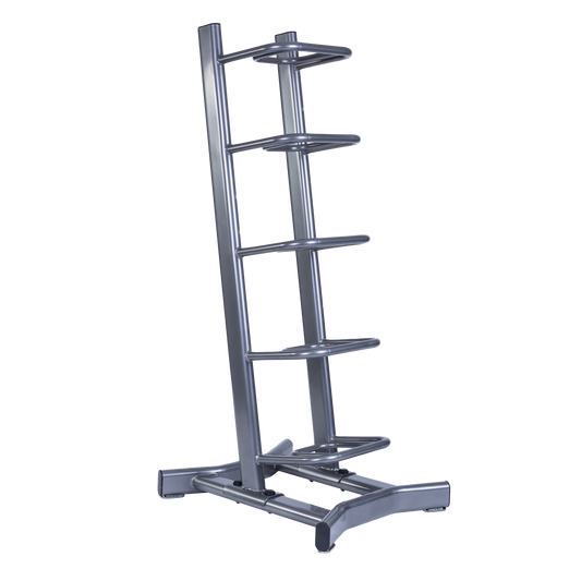 Empty grey JORDAN five-position sandbag rack.