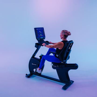 8 Series Recumbent Bike W/2019 15" PAL EMBEDD - 60 BLACK - alternate angle