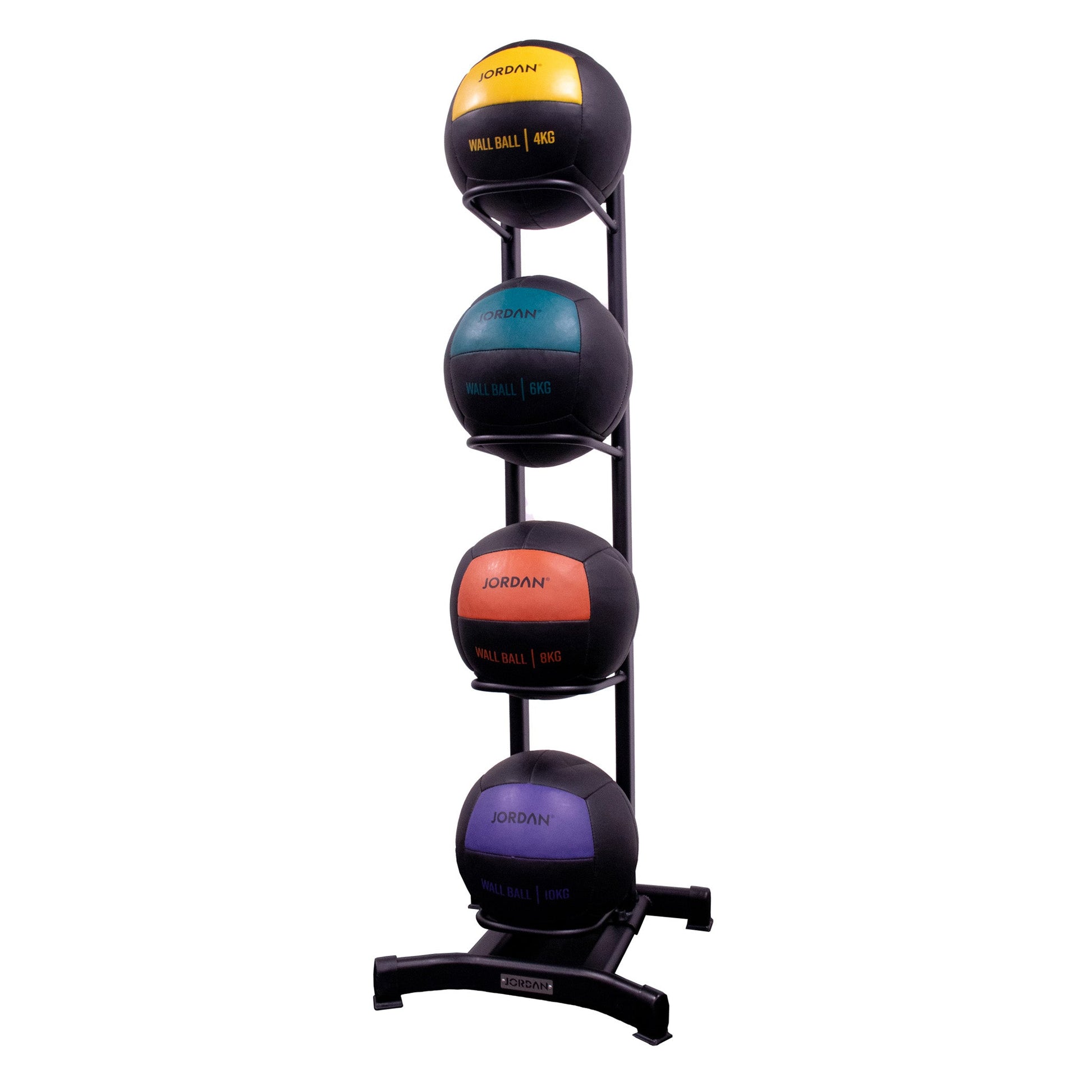 JORDAN Oversized medicine ball rack, holds 4 oversized med balls, Grey - detail view