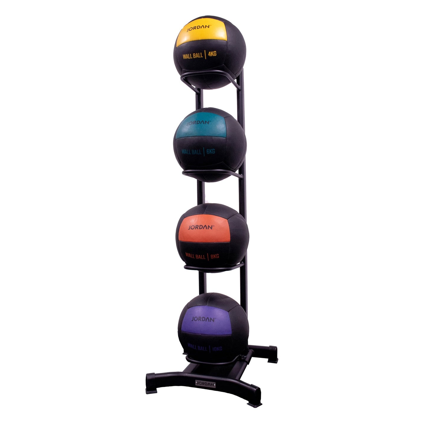 JORDAN Oversized medicine ball rack, holds 4 oversized med balls, Black - detail view