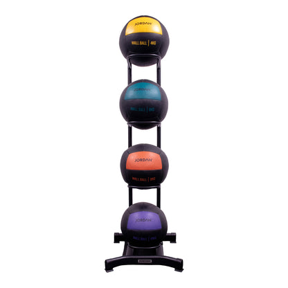 JORDAN Oversized medicine ball rack, holds 4 oversized med balls, Grey - alternate angle