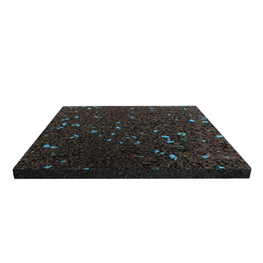 Jordan Activ Square standard black tile with blue fleck, 50cm x 50cm x 30mm