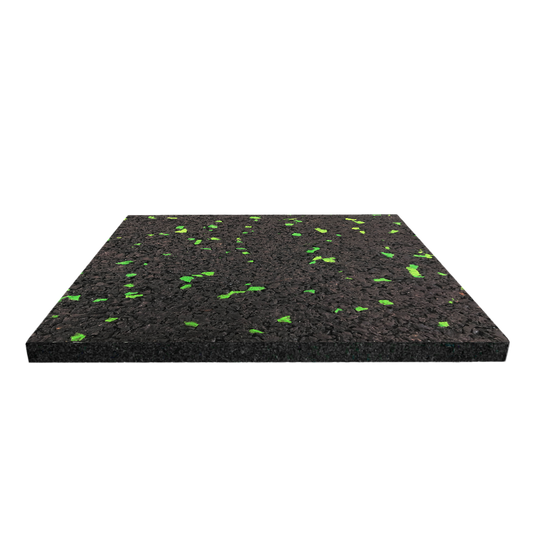 Jordan Activ Square standard black tile with green fleck, 50cm x 50cm x 30mm
