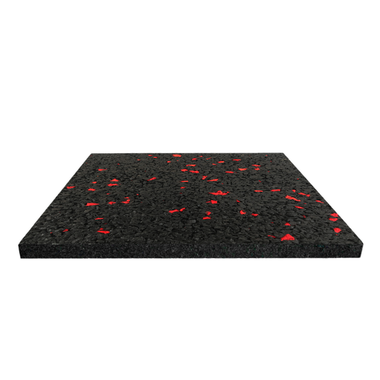 Jordan Activ Square standard black tile with red fleck, 50cm x 50cm x 30mm