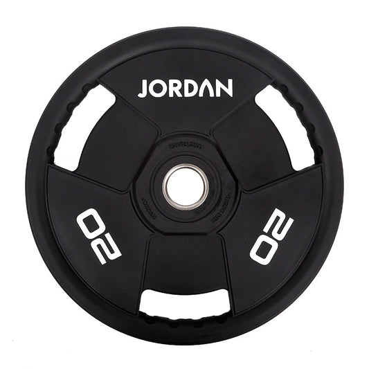 JORDAN urethane Olympic plate set: 20 kg urethane Olympic plate. Individual component view, not the complete set quantity.
