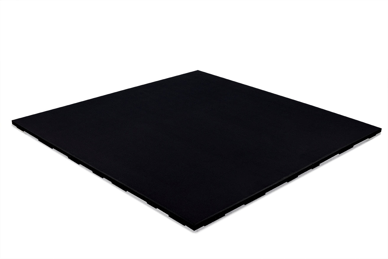 STOCKZ Pure Black Connect 20mm rubber gym flooring tile