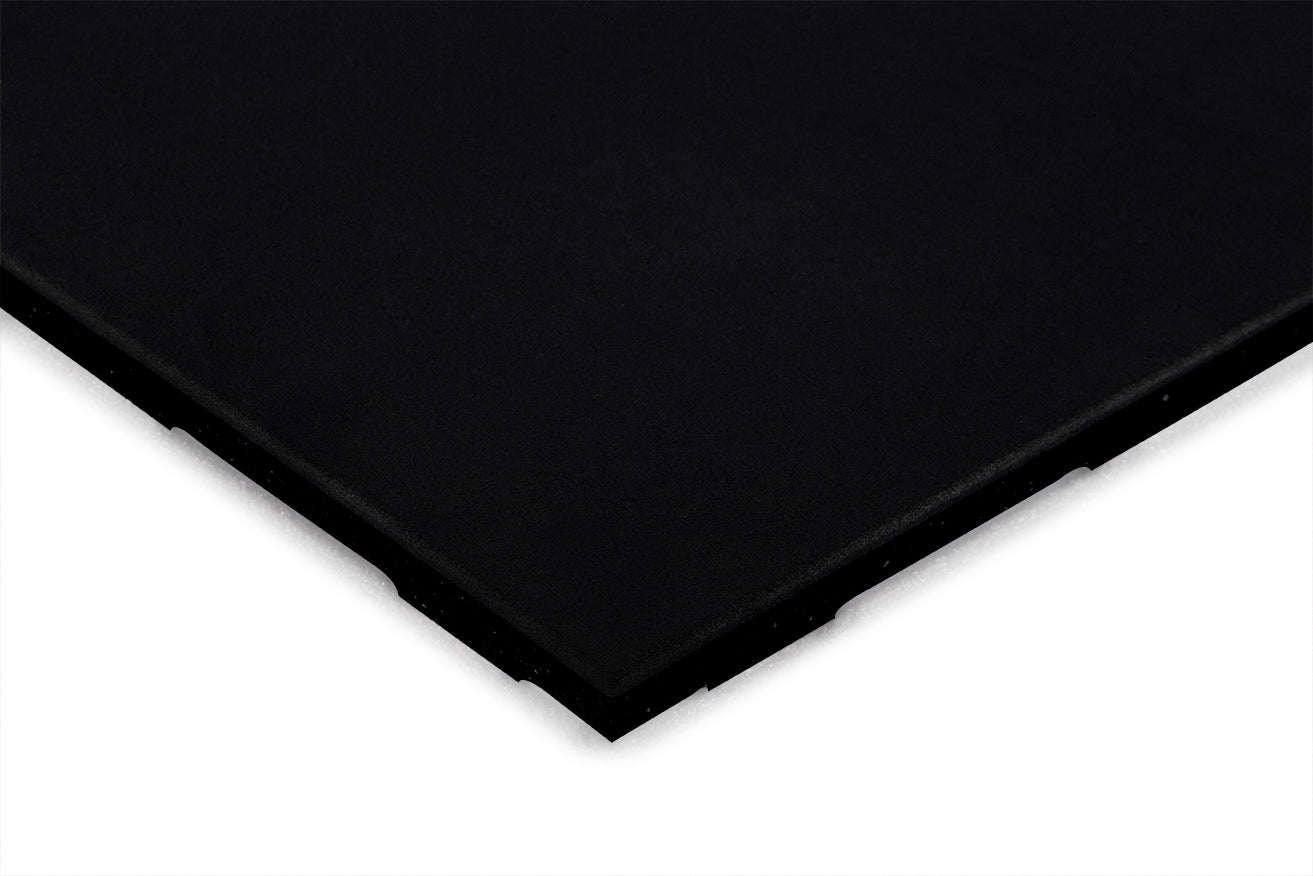 STOCKZ Pure Black Connect 20mm rubber gym flooring close-up