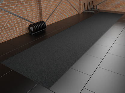Trackz Uni Indoor black training turf installed in a gym